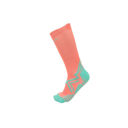 AZA Ignite II Crew Socks - Purple Coral Lime