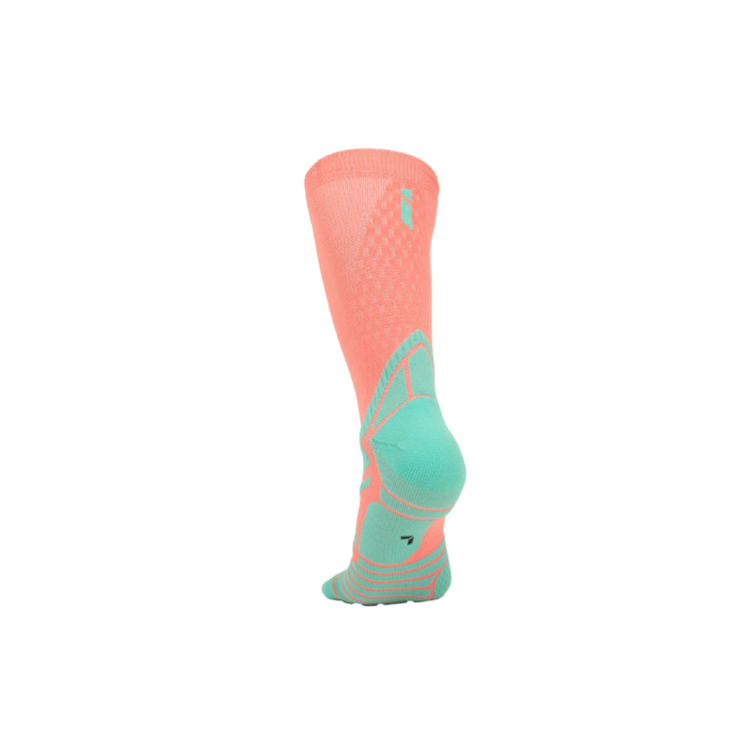 AZA Ignite II Crew Socks - Purple Coral Lime