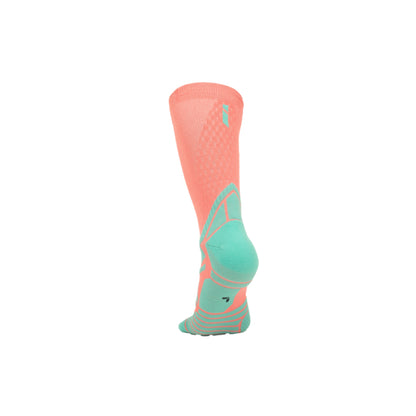 AZA Ignite II Crew Socks - Purple Coral Lime