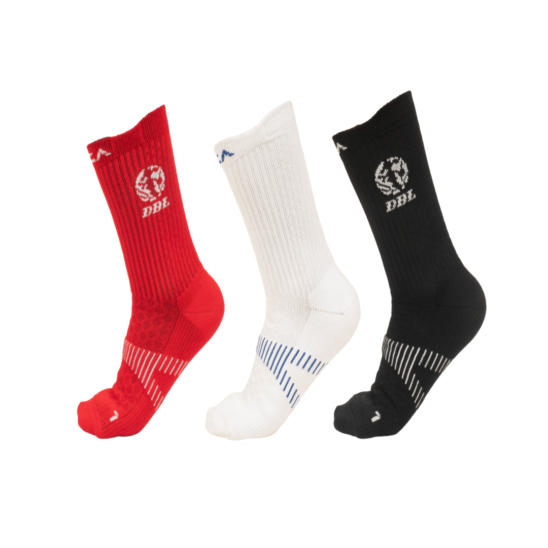 AZA x DBL Player Edition Crew Socks - Black White Red