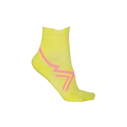 AZA Ignite II Quarter Socks - Coral Lime Purple