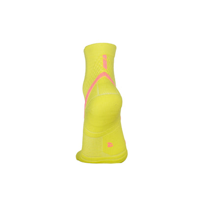 AZA Ignite II Quarter Socks - Coral Lime Purple