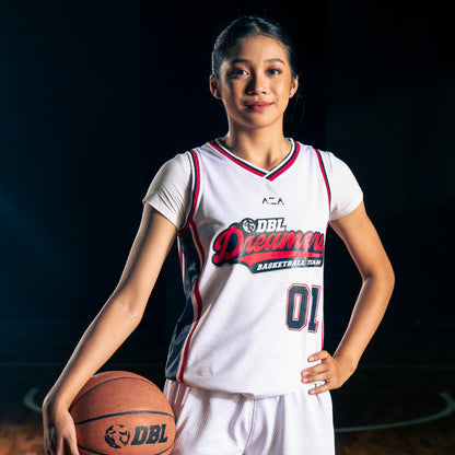 AZA x DBL Dreamers Home Basketball Jersey - White