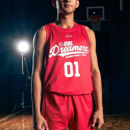AZA x DBL Dreamers Alternate Basketball Jersey - Red
