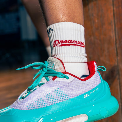 AZA x DBL Dreamers Home Crew Socks - White