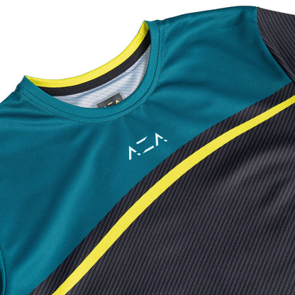 AZA x Mainbalap Racing Heritage Carbon Pattern Performance Shirt - Green