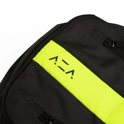 AZA Backpack Compact Travel Bag - Black / Neon