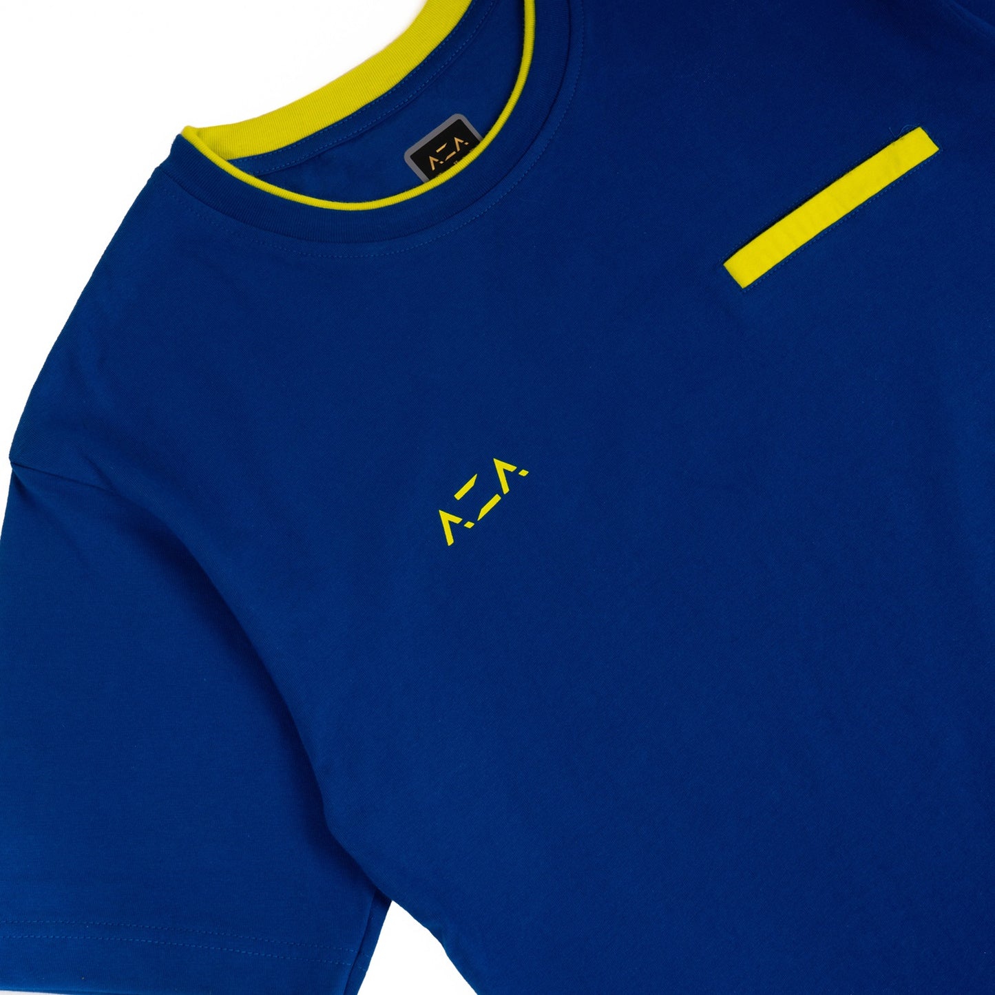 AZA T-Shirt Oversized Side Pocket Edition - Blue / Neon Green