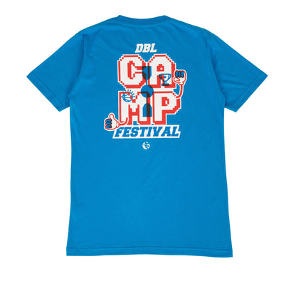 AZA x DBL Camp 24 Series T-Shirt Pixel Typograph - Blue