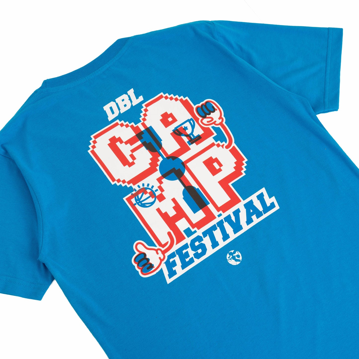 AZA x DBL Camp 24 Series T-Shirt Pixel Typograph - Blue