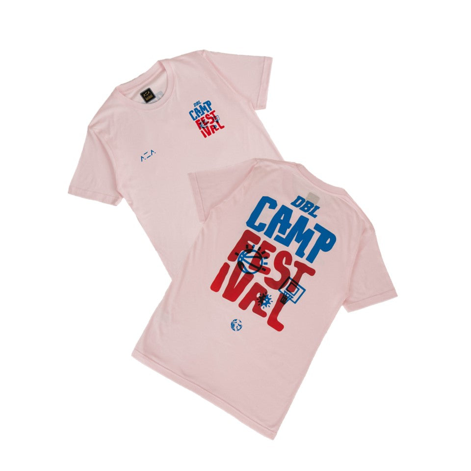 AZA x DBL Camp 24 Series T-Shirt Doodle Typograph - Pink