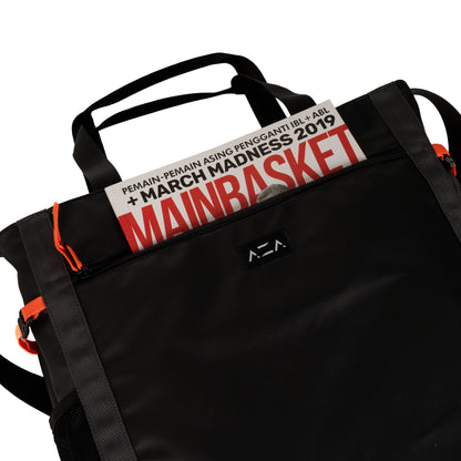 AZA Utility Retro Tote Bag - Black