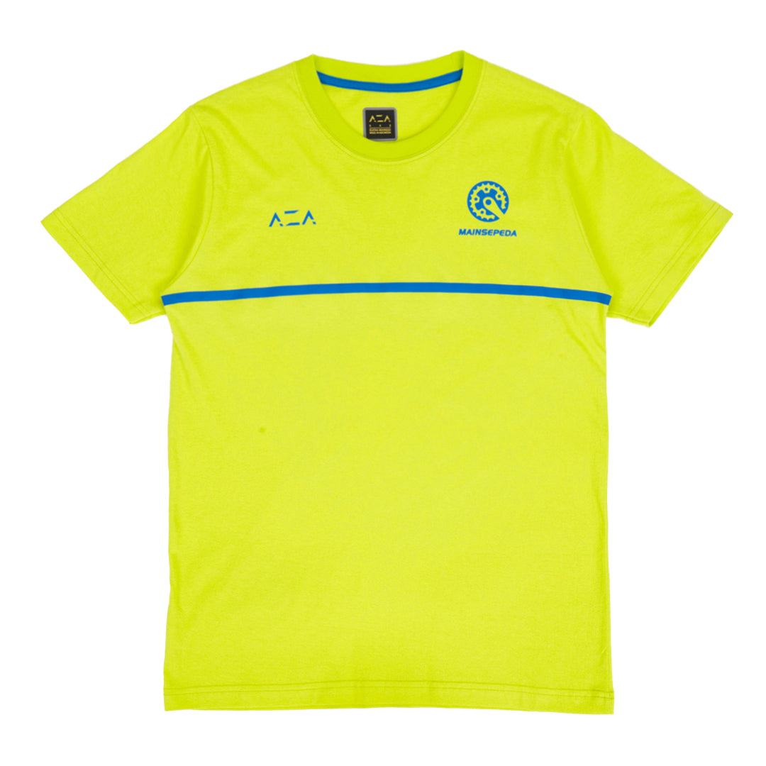 AZA x MAINSEPEDA T-Shirt Safety First Edition (Neon Blue)