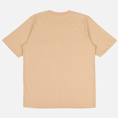 AZA Basic Pocket Combination Oversize T-Shirt - Cream