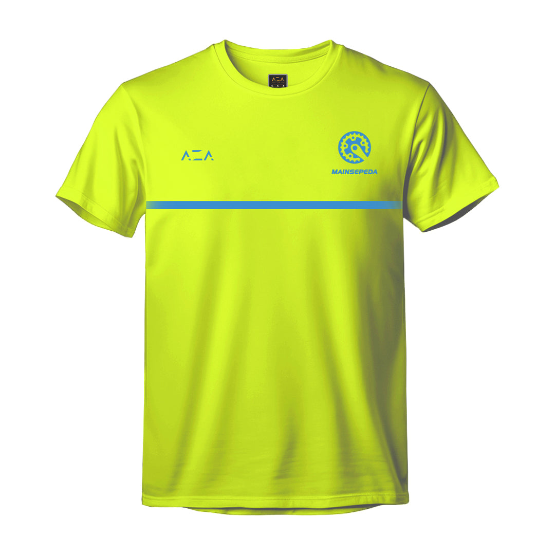 AZA x MAINSEPEDA T-Shirt Safety First Edition (Neon Blue)