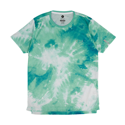 AZA x GFR Allover Print Tie Dye Running Jersey - Green
