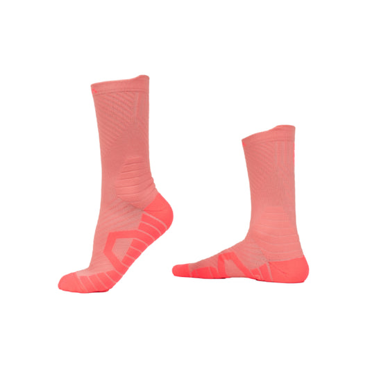 AZA Ignite Play Crew Socks - Coral Apricot