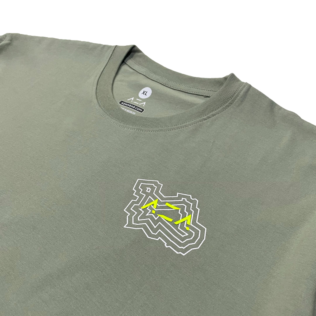 AZA x GFR Sub Topographic Oversize T-Shirt - Green