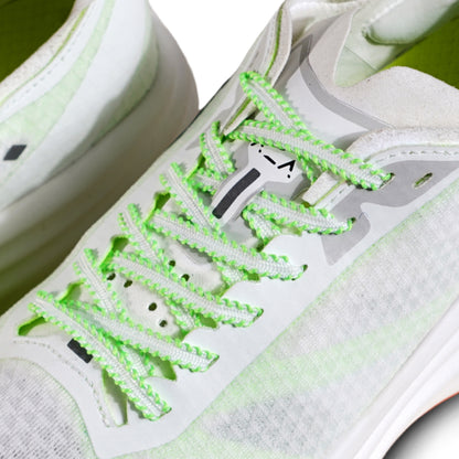 AZA Dash White Neon Green Shoes - White