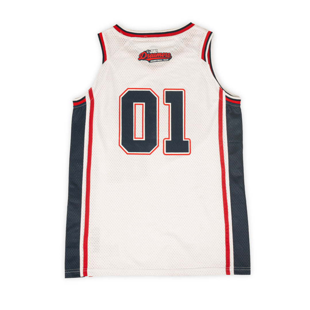 AZA x DBL Dreamers Home Basketball Jersey - White