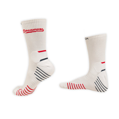 AZA x DBL Dreamers Home Crew Socks - White