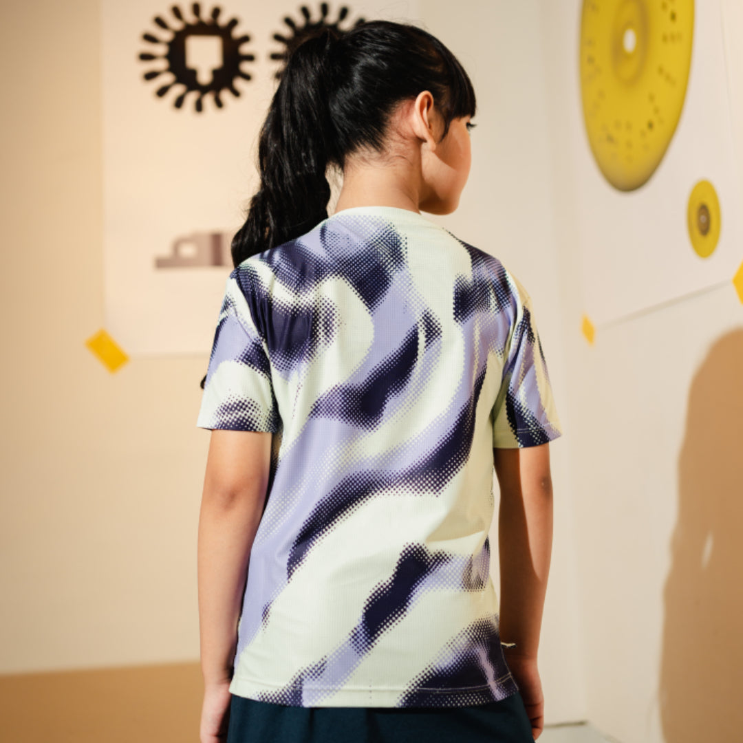 AZA x GFR Allover Print Motion Kids Jersey - Purple