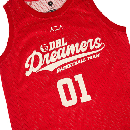 AZA x DBL Dreamers Alternate Basketball Jersey - Red