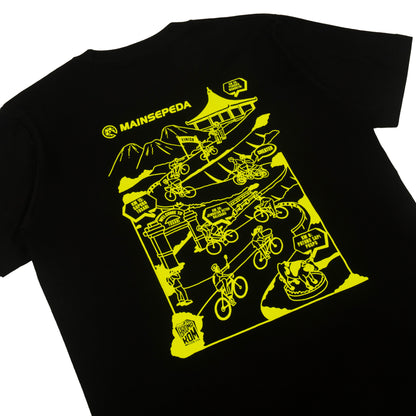 AZA x MAINSEPEDA Bromo KOM Since 2014 T-Shirt - Black