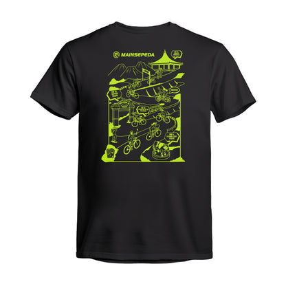 AZA x MAINSEPEDA Bromo KOM Since 2014 T-Shirt - Black