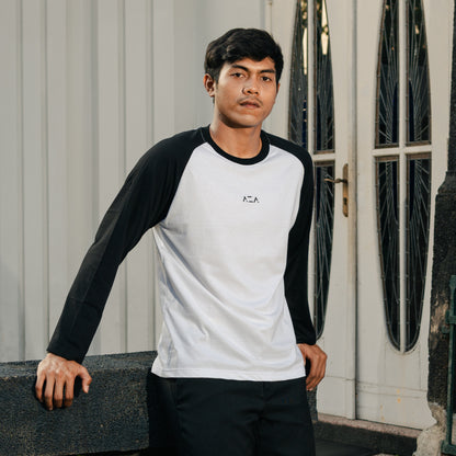 AZA Basic Raglan Long Sleeve T-Shirt - Black