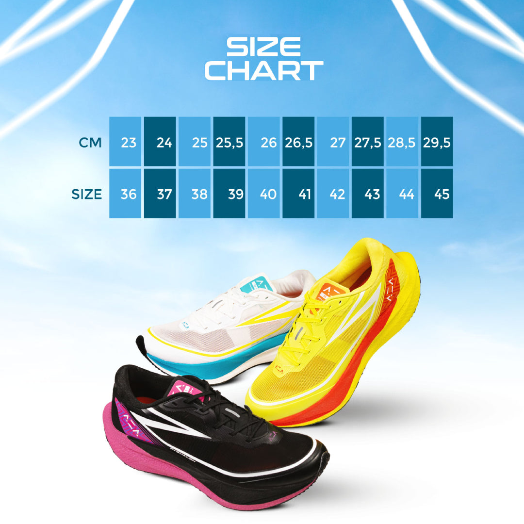 AZA RUN 1 Pygmalion Fresh Morning Running Shoes - White Blue