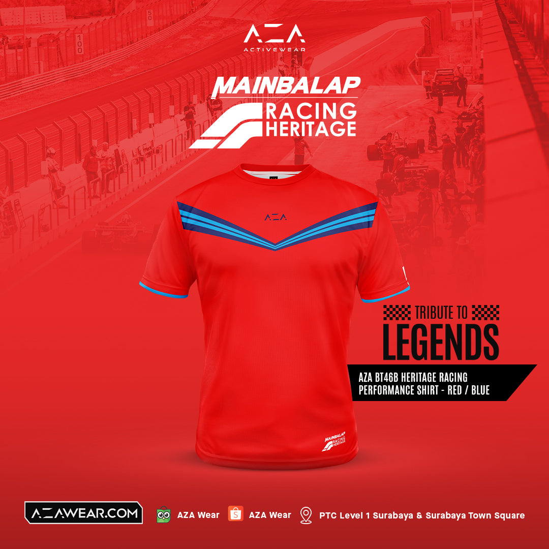 AZA Performance Shirt Heritage Racing Series - BT64B (Red/Blue)