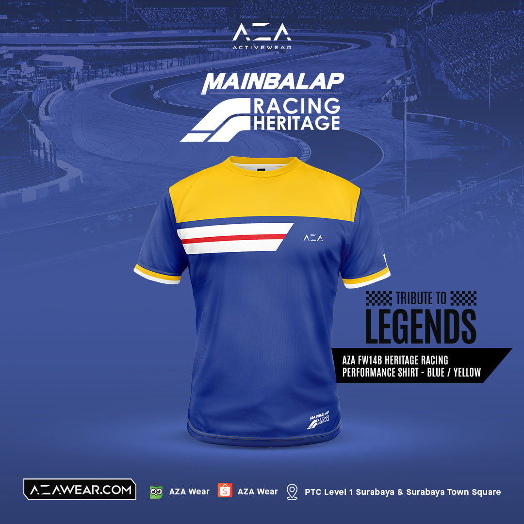 AZA Performance Shirt Heritage Racing Series - FW14B (Blue/Yellow)