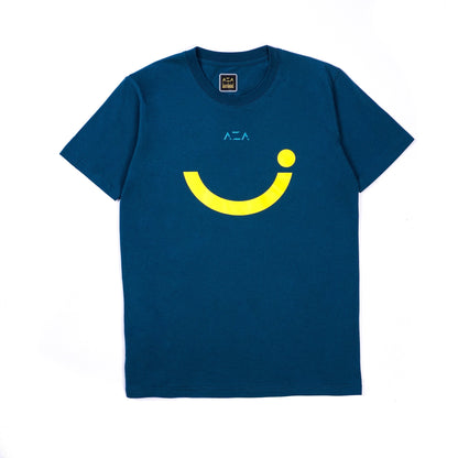 AZA x DBL Varsity 2022 Series T-Shirt Smiley Icon - Blue