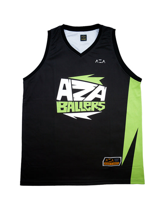 AZA Manga Ballers Basketball Jersey - Black / Green