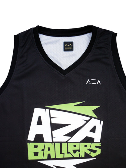 AZA Manga Ballers Basketball Jersey - Black / Green