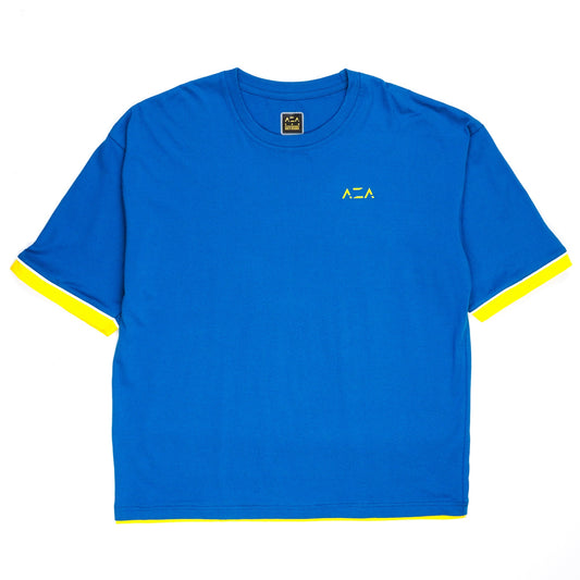 AZA Oversized T-Shirt Simple Colorblock - Deep Blue