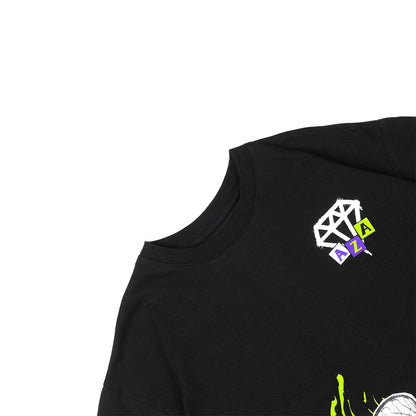 AZA T-Shirt Oversize Graffiti Series - Black / Purple