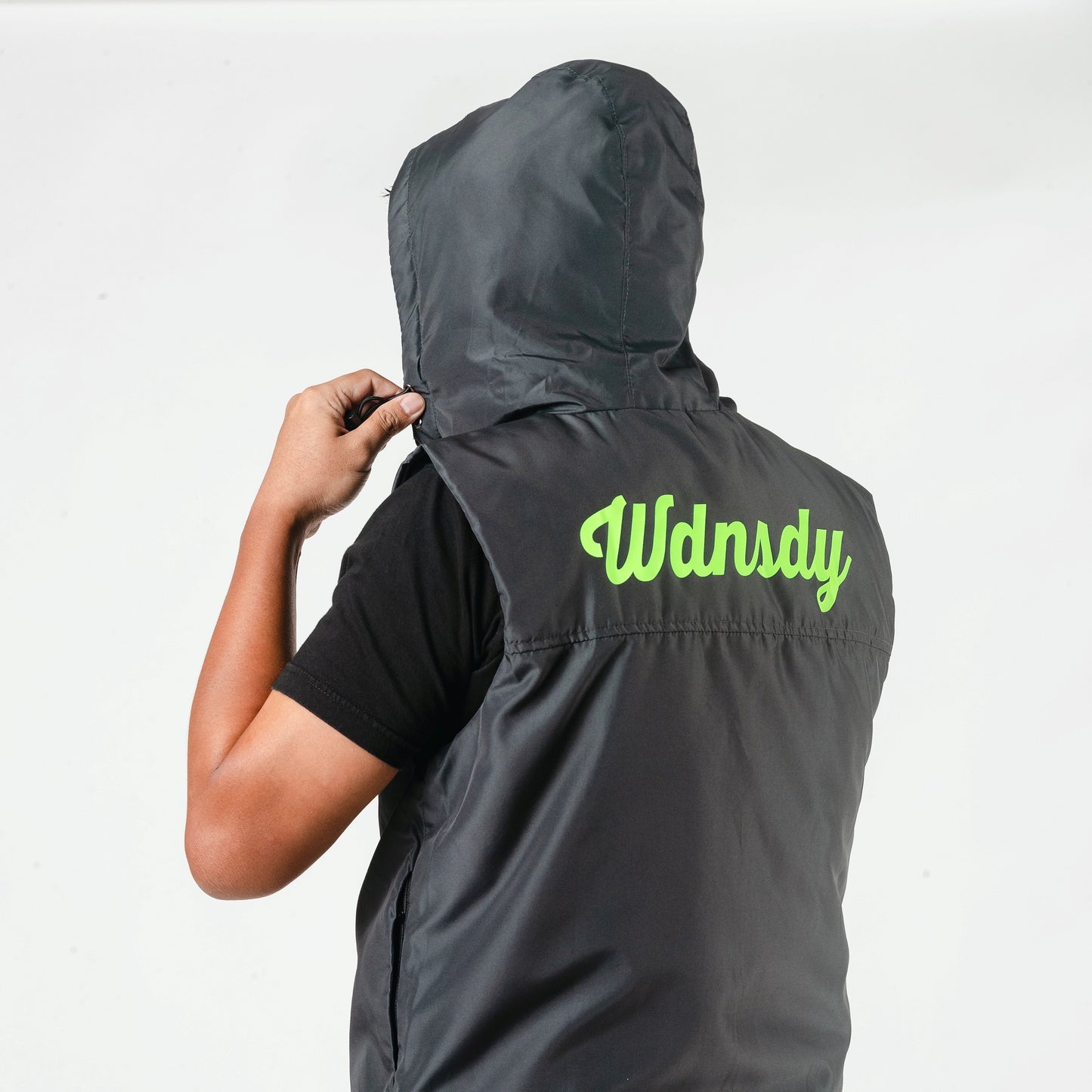 AZA x WDNSDY Vest Jacket - Black Neon