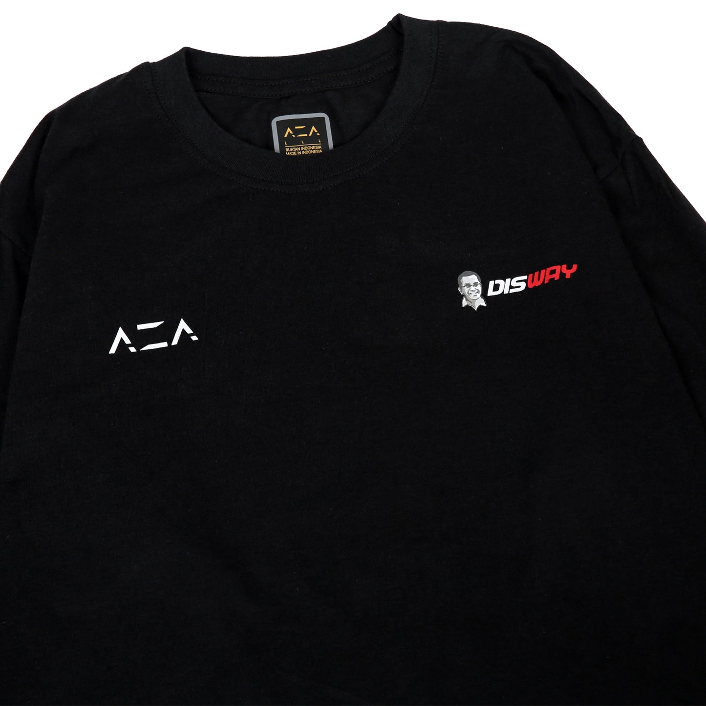 AZA x Disway Back Font Long Sleeve T-Shirt - Black